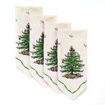Conjunto de guardanapos Spode Christmas Tree Collection, decoração natalina, 4 unidades