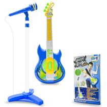 Conjunto de guitarra musical e microfone Contixo TG4 para crianças azul