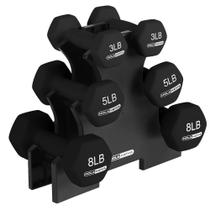 Conjunto de Halteres de Neoprene HolaHatha 14,5 kg com Suporte Conjunto de Halteres de Neoprene HolaHatha 14,5 kg com Suporte