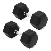 Conjunto de Halteres Fitvids 13,5kg Hexagonal de Borracha 2 Unidades Conjunto de Halteres Fitvids 13,5kg Hexagonal de Borracha 2 Unidades