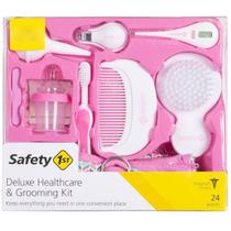 Conjunto de Higiene Para Bebê Safety IH496 24 Peças - Branco e Rosa