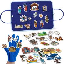 Conjunto de histórias bíblicas Felt Board Aizweb com Arca de Noé, David e Jonas