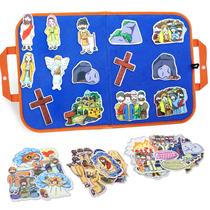 Conjunto de histórias bíblicas Felt Board CHEFAN para crianças de 3 a 12 anos, pacote com 4