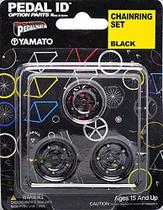 Conjunto de identificação de pedais de bicicleta Toynk Chain Ring em escala 1:9 preto x3 Conjunto de identificação de pedais de bicicleta Toynk Chain Ring em escala 1:9 preto x3
