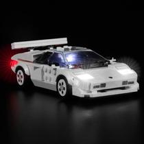 Conjunto de iluminação BrickBling LED para Lego Speed Champions Lamborghini Countach 76908