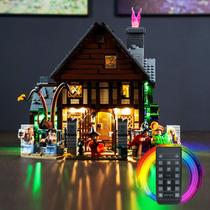 Conjunto de iluminação LED BrickBling para Lego 21341 Hocus Pocus Cottage