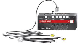 Conjunto de iluminação Woodland Scenics Just Plug com controles de dimmer