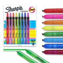 Conjunto de iluminadores com ponta de cinzel retrátil Sharpie de 8 cores