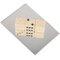 Conjunto de ilusões de reflexão Visual Trick Prop Dice com espelho