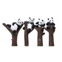 Conjunto de ímãs de geladeira, 4 ímãs de geladeira de resina 3D Lazy Panda