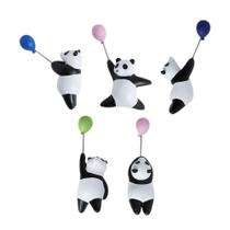 Conjunto de ímãs de geladeira, 5 peças de um lindo panda 3D com balões coloridos