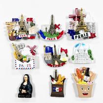 Conjunto de ímãs de geladeira, 9 peças Paris Landmarks 3D Resin Eiffel Tower Conjunto de ímãs de geladeira, 9 peças Paris Landmarks 3D Resin Eiffel Tower
