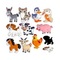 Conjunto De Ímãs De Geladeira Com Histórias De Animais De Fazenda Em Desenho Animado, 10 Peças, Conjunto De Ímãs De Geladeira Com Histórias De Animais De Fazenda Em Desenho Animado, 10 Peças,