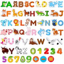 Conjunto de ímãs de geladeira JoyCat Wooden Kids Magnets 26 animais