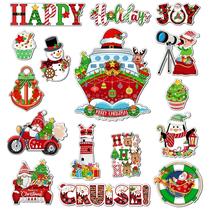 Conjunto De Ímãs De Natal Para Porta 16 Peças Decoração Magnética Para Geladeira Carro Natal Conjunto De Ímãs De Natal Para Porta 16 Peças Decoração Magnética Para Geladeira Carro Natal