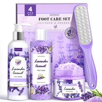 Conjunto de imersão para pés LUCOTIYA com sais, lixa para pés, esfoliante e creme de ureia