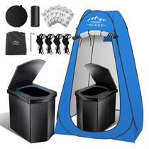 Conjunto de Inodoro para Camping Sckee 16.5'' con Carpa de Privacidad Plegable Conjunto de Inodoro para Camping Sckee 16.5'' con Carpa de Privacidad Plegable