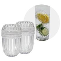 Conjunto de insertos de infusor de frutas para garrafas de água de boca larga (2 unidades)