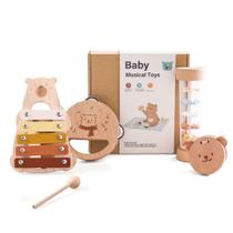 Conjunto de instrumentos musicais IEATFO Baby com Castanet Rainmaker Conjunto de instrumentos musicais IEATFO Baby com Castanet Rainmaker