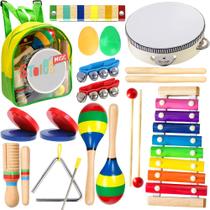 Conjunto de instrumentos musicais Stoie's Kids, 19 unidades, de 3 a 5 anos, com bolsa