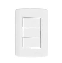 Conjunto de Interruptor Modular Simples 2 Seções Branco Pa - Pluzie