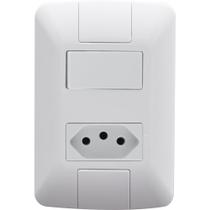 Conjunto de Interruptor Simples 6 Ampères + Tomada 2P+T 20 Ampères Aria - 57241044 - TRAMONTINA
