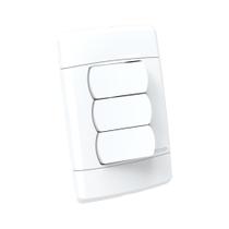 Conjunto De Interruptores Simples 3 Teclas 10A Branco Durín