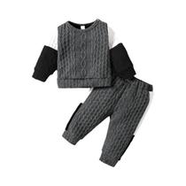 Conjunto De Inverno Casual Para Meninos Com Manga Longa Em Seda E Algodão, Fivela No Ombro, Branco, Conjunto De Inverno Casual Para Meninos Com Manga Longa Em Seda E Algodão, Fivela No Ombro, Branco,