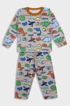 Conjunto de Inverno Infantil Cáqui com Dinossauros - Destak Conjunto de Inverno Infantil Cáqui com Dinossauros - Destak
