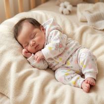 Conjunto de Inverno Para Bebê Soft com Capuz e Calça Quentinho e Confortável Menino Menina 02 Peças