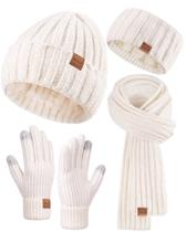 Conjunto de inverno Winuesa, gorro feminino, cachecol, luvas, faixa de cabeça, cinza Conjunto de inverno Winuesa, gorro feminino, cachecol, luvas, faixa de cabeça, cinza