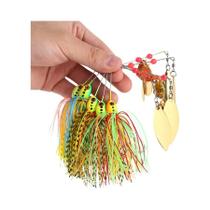 Conjunto De Iscas Artificiais Giratórias De Metal Com Lantejoulas Para Pesca De Lúcio - 5 Peças Conjunto De Iscas Artificiais Giratórias De Metal Com Lantejoulas Para Pesca De Lúcio - 5 Peças