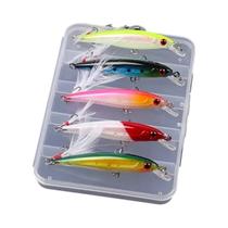 Conjunto De Iscas Biônicas De 9cm E 65g, 5 Peças Com Gancho Afiado E Plumas, Isca Artificial Dura