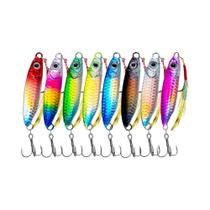Conjunto De Iscas De Pesca Em Metal De Alta Resistência 8 Peças 7g-30g Jigs De Afundamento Lento Com