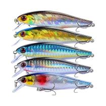 Conjunto De Iscas De Pesca Jerkbait Minnow De 8,5cm 9,2g, 5 Peças, Kit De Iscas Duras Para Bass E Conjunto De Iscas De Pesca Jerkbait Minnow De 8,5cm 9,2g, 5 Peças, Kit De Iscas Duras Para Bass E