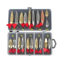 Conjunto De Iscas De Pesca Metal Jig Spoon 10 20 25 35 Peças Kit Wobblers Isca Artificial Para Pike