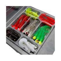 Conjunto De Iscas De Pesca Mini Soft Com 21 Peças, Cabeça De Jig, Gancho, Minhoca De Silicone,