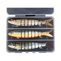 Conjunto De Iscas De Pesca Swimbait De 135mm Com 8 Segmentos, 3 Peças, Multiarticuladas, Afundamento Conjunto De Iscas De Pesca Swimbait De 135mm Com 8 Segmentos, 3 Peças, Multiarticuladas, Afundamento