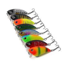 Conjunto de iscas de pesca Vib Minnow 5,5 cm 6 g 8 unidades para água salgada/água doce
