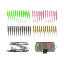 Conjunto De Iscas Macias Com Isca Crankbait De Cauda Em Forma De Garfo, Anzol De Cabeça Jig, Isca