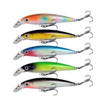 Conjunto De Iscas Para Pesca Minnow 5 Peças Iscas Artificiais Duras Wobblers Crankbait Para Bass Conjunto De Iscas Para Pesca Minnow 5 Peças Iscas Artificiais Duras Wobblers Crankbait Para Bass