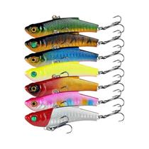 Conjunto De Iscas Para Pesca No Gelo De Inverno 7 Peças VIB Afundando Isca Artificial Dura Para