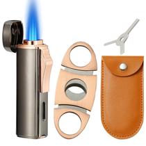 Conjunto de isqueiros Futlidys 420 Carbon Steel Cutter Triple Jet Flame