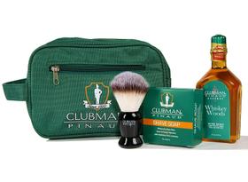 Conjunto de itens essenciais de barbear Clubman Pinaud Dopp Kit Whiskey Woods
