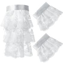 Conjunto de jabot e punhos de renda vitoriana Riyiper e acessórios Conjunto de jabot e punhos de renda vitoriana Riyiper e acessórios