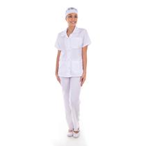 Conjunto de Jaleco e Calça em Oxford com Bordado Ingles para Copeira, Arrumadeira, Faxineira Não Mancha com Cândida Seca Rápido Não Amassa Dia a Dia Conjunto de Jaleco e Calça em Oxford com Bordado Ingles para Copeira, Arrumadeira, Faxineira Não Mancha com Cândida Seca Rápido Não Amassa Dia a Dia