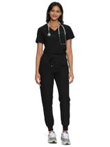 Conjunto de Jaleco Médico floralhue Blusa Decote V Calça Cargo M Preta Conjunto de Jaleco Médico floralhue Blusa Decote V Calça Cargo M Preta
