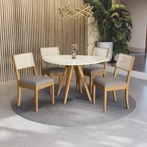 Conjunto de Jantar 4 Cadeiras Lola e Mesa Duna Madeira Maciça