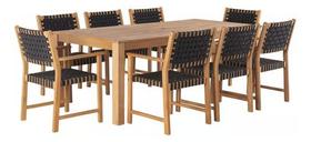 Conjunto De Jantar 9 Pecas Cordas E Madeira Varanda E Jardim Conjunto De Jantar 9 Pecas Cordas E Madeira Varanda E Jardim