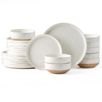 Conjunto de Jantar AmorArc de 24 Peças em Cerâmica para 8 Pessoas, Bege Claro Conjunto de Jantar AmorArc de 24 Peças em Cerâmica para 8 Pessoas, Bege Claro